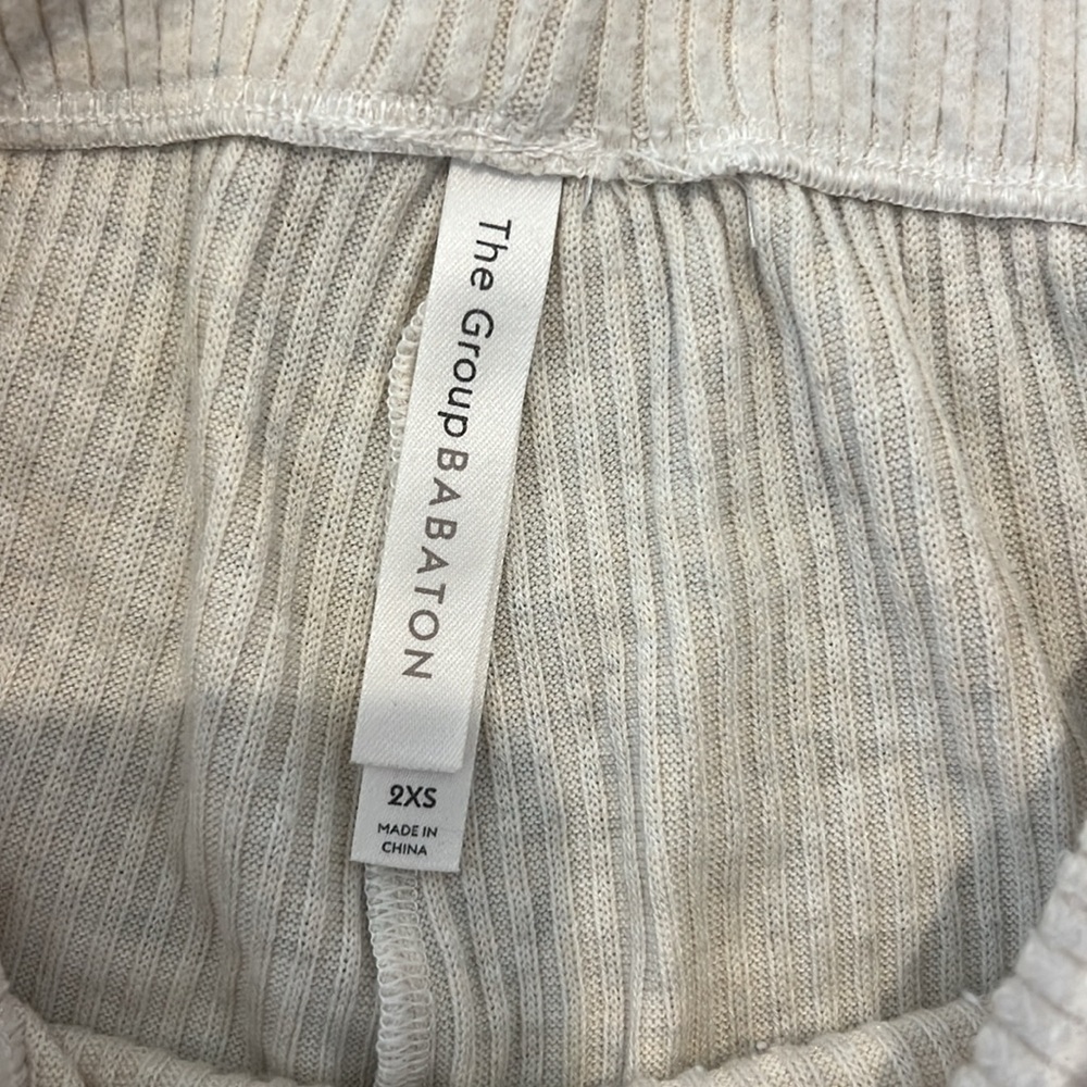 Aritzia Cream Flared Drawstring Pants - image 4